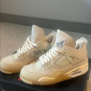 Womens Nike Air Jordan Retro 4s Off-White (SAIL)